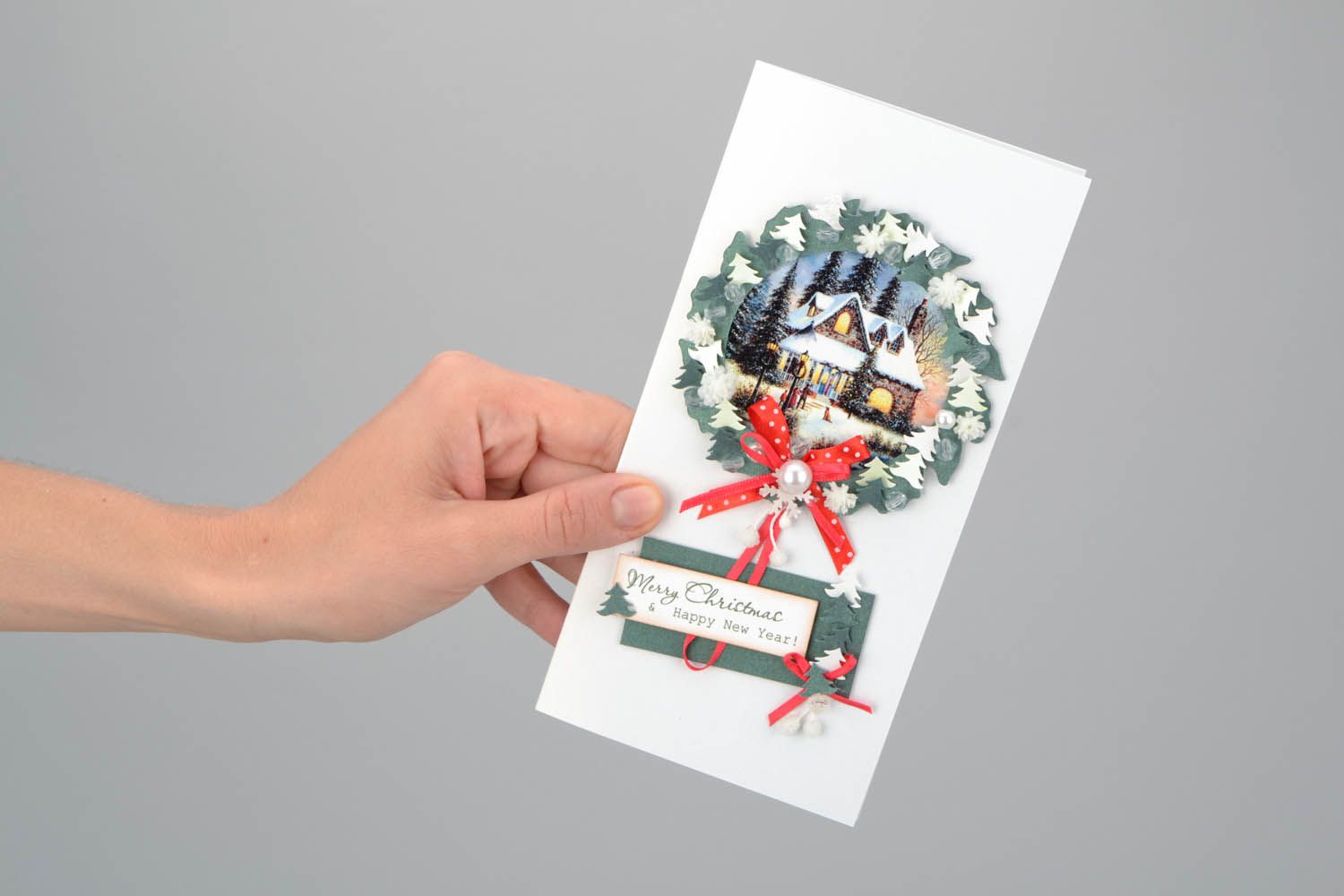 Cartão exclusivo de parabéns feito à mão Feliz Natal! foto 2