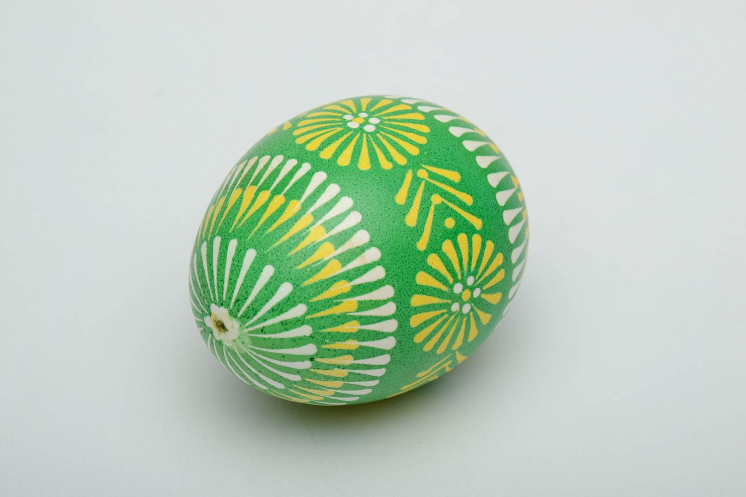 Handmade decorative egg in green color palette photo 4