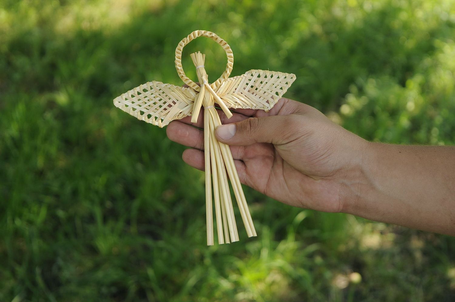 Charm made from straw Angel  photo 2
