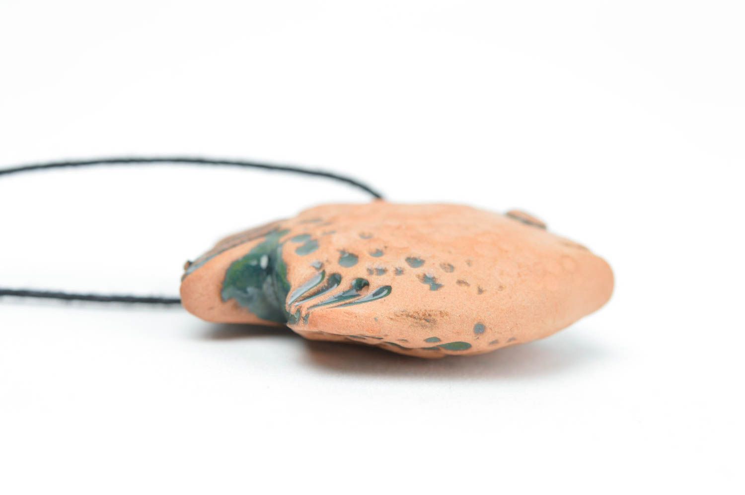 Clay aroma pendant ceramic pendant for essential oils red clay accessory photo 2