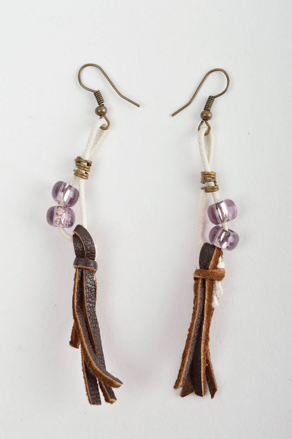 Handmade designer earrings with charms unusual stylish earrings cute jewelry photo 3