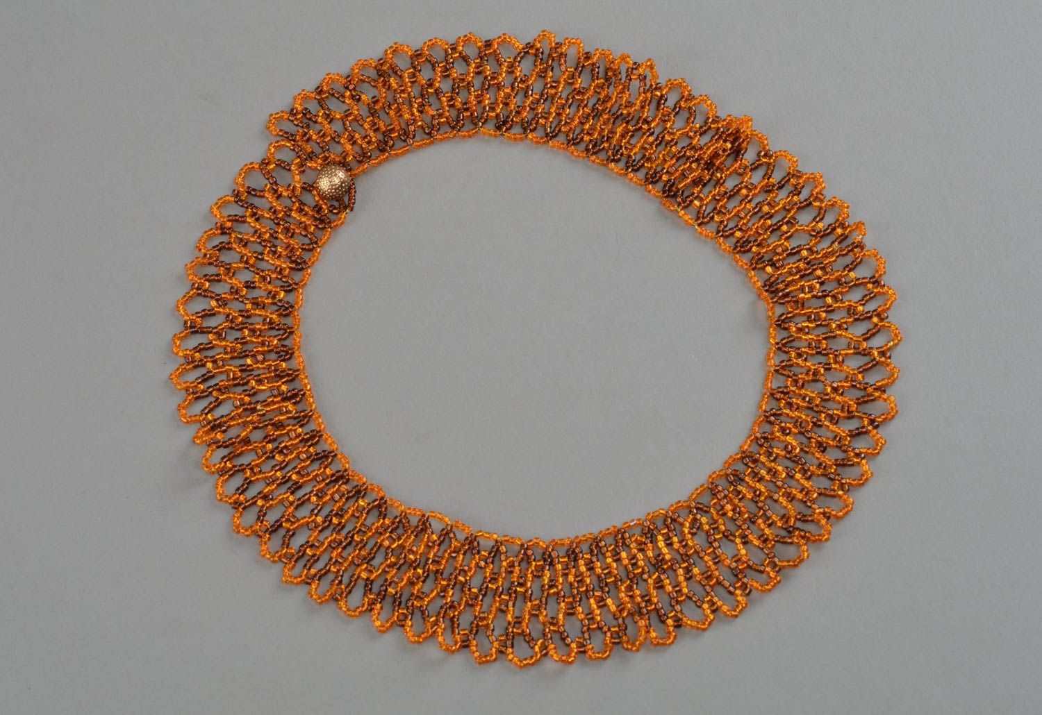 Breites Collier aus Glasperlen Designer Accessoire handmade Kette für Frauen foto 2