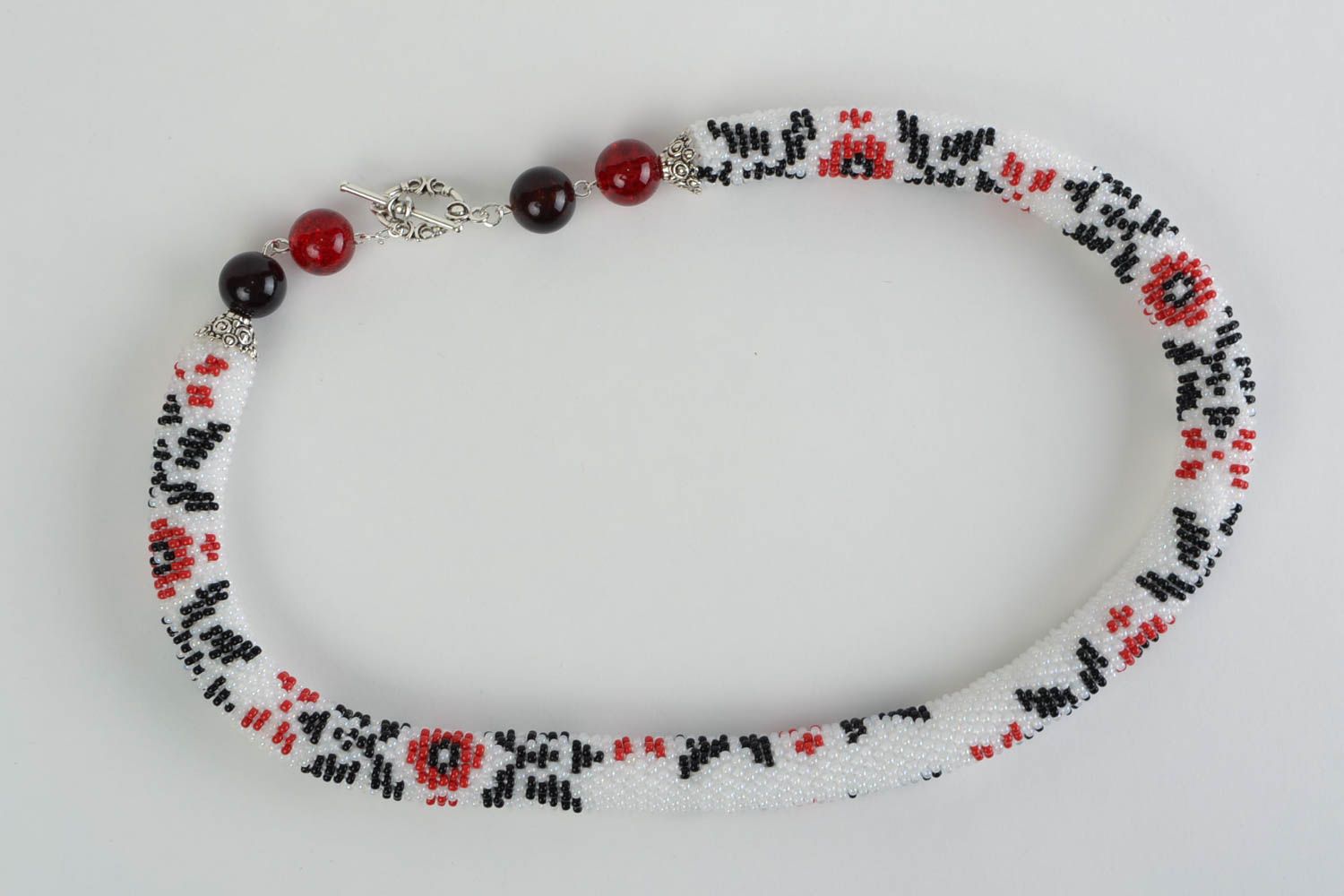 Beautiful design handmade beaded cord necklace women's jewelry ideas photo 5