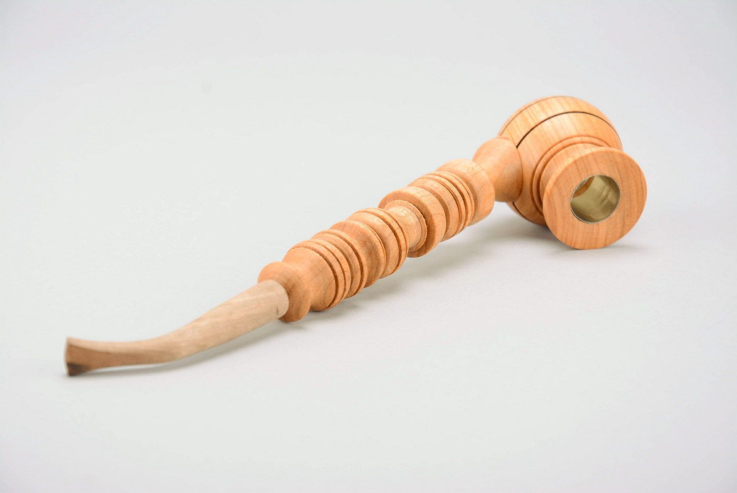 Decorative handmade smoking pipe made of wood decorative use only photo 4