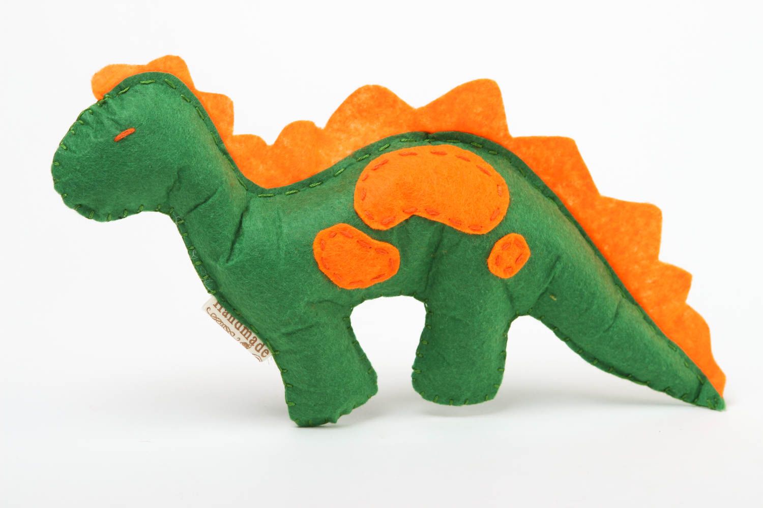 Handmade kleines Kuscheltier Geschenk Idee Spielzeug für Kleinkinder Dino foto 4
