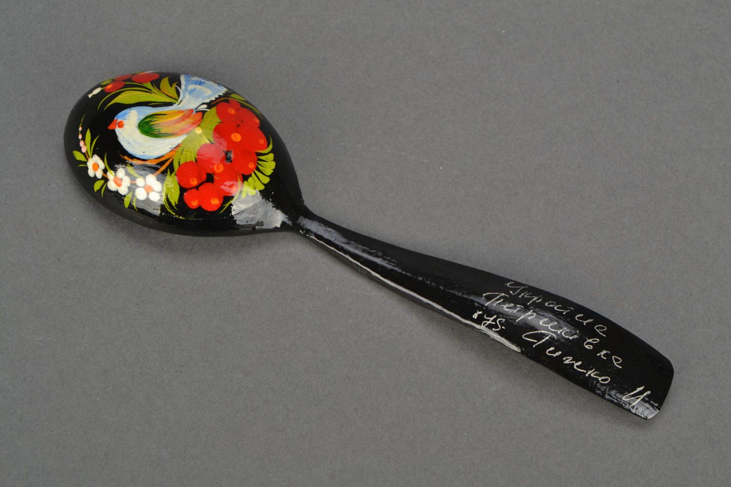 Painted wooden spoon photo 5