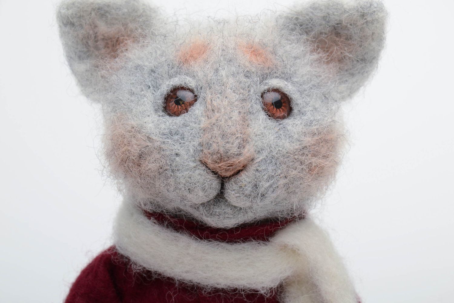 Handmade felted wool soft toy photo 5