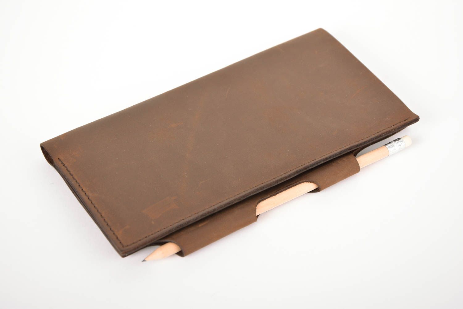 Handmade leather card holder document holder travel case leather goods photo 1