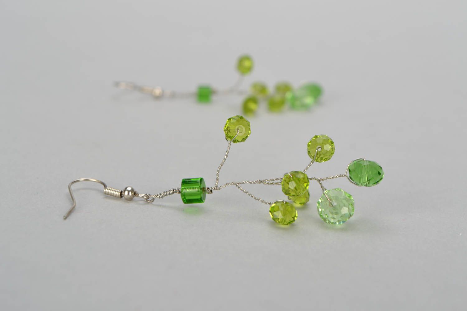 Earrings with crystal photo 1