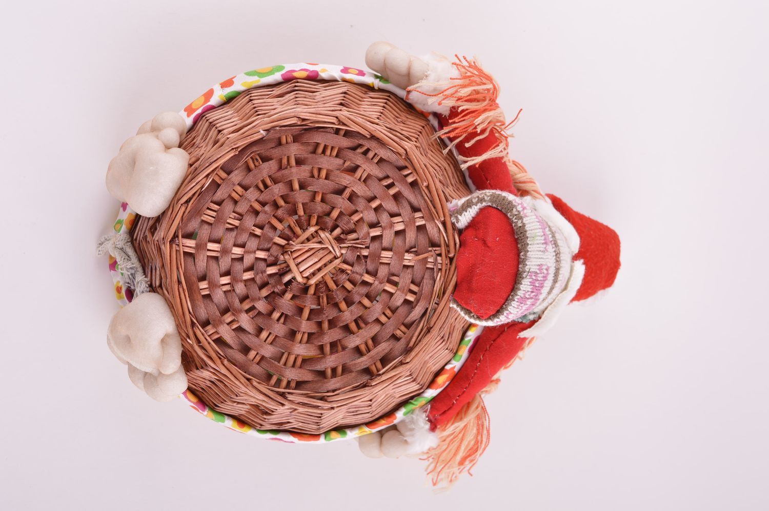 Juguete decorativo hecha a mano original cesta decorada decoración de hogar foto 4