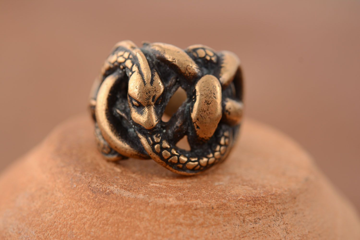 Homemade bronze ring photo 1
