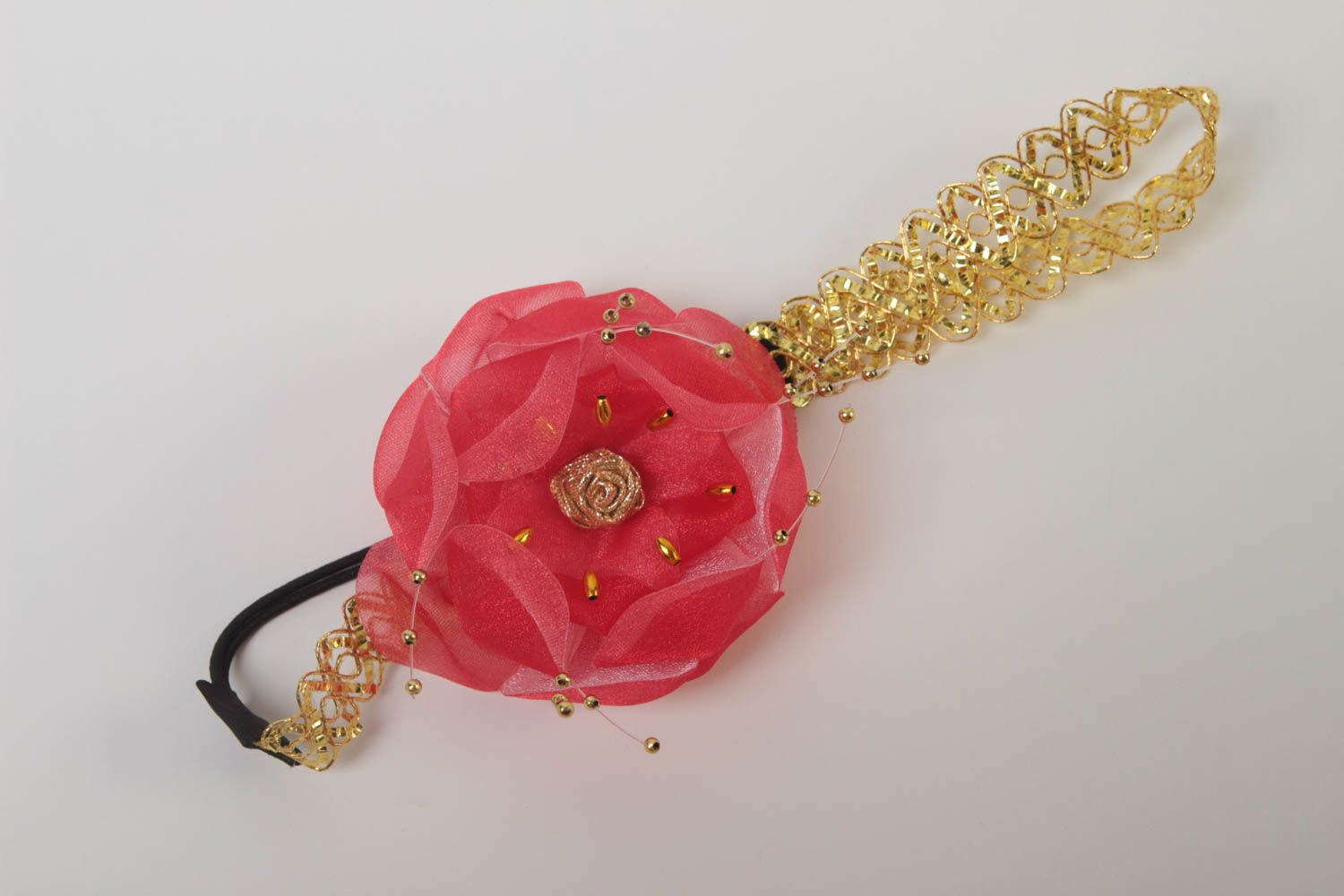 Haarband mit Blumen Schmuck handgemacht Haar Schmuck Accessoires für Haare  foto 3