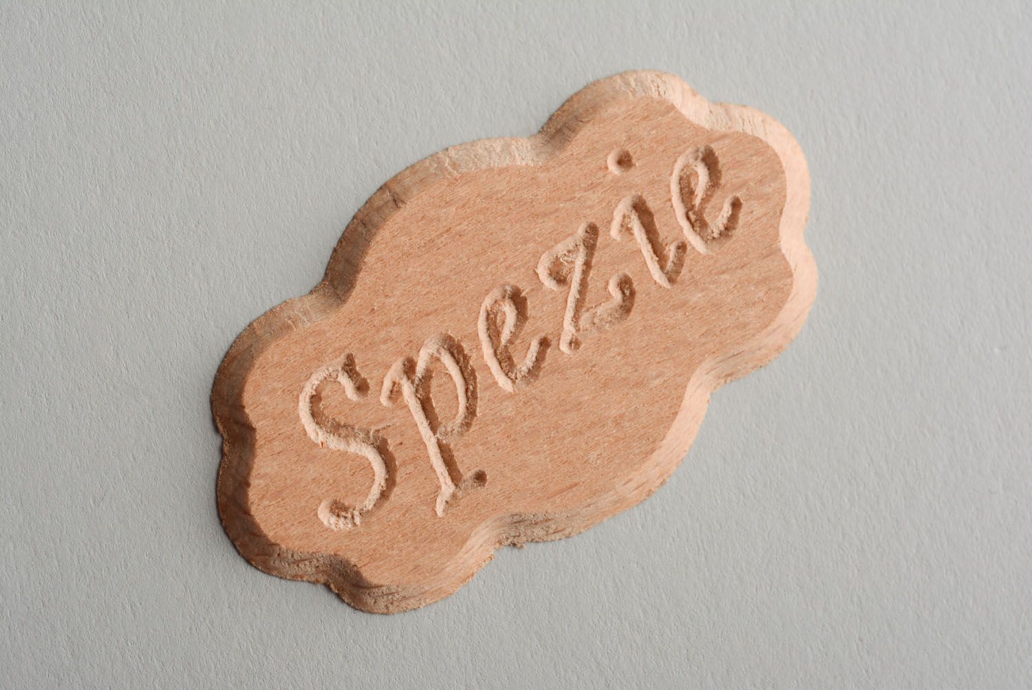 Wooden plate with inscription Spices photo 2