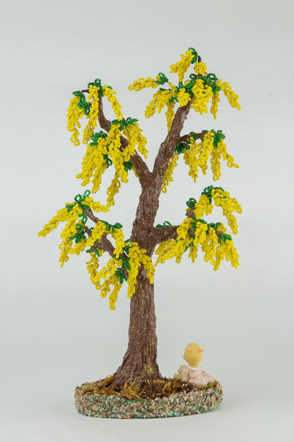 Дерево из бисера Золотой дождь фото 3