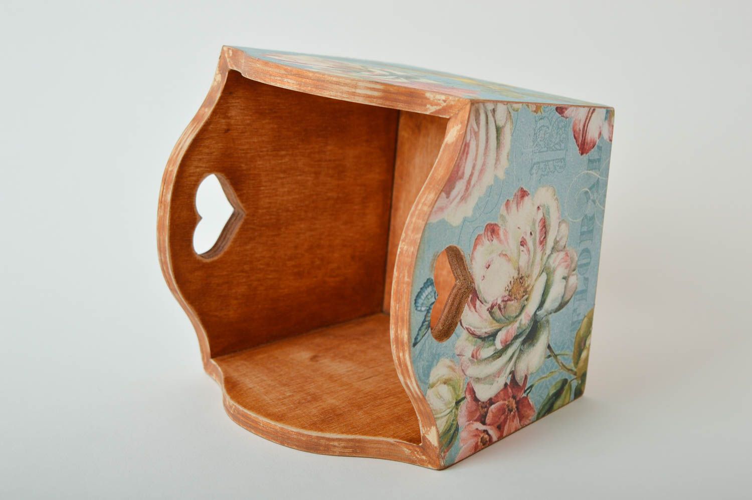 Handmade wooden candy box decorative basket storage container wooden gifts photo 4