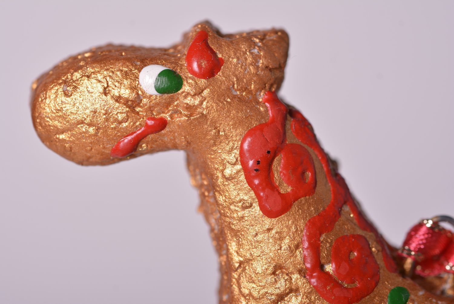 La figurina cavallo fatta a mano pendente in pasta di sale addobbi natalizi foto 5