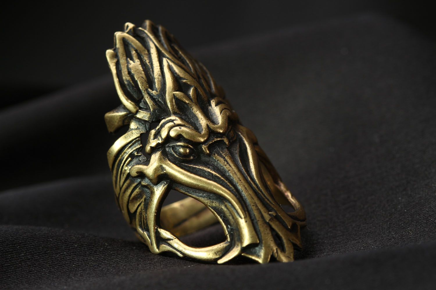Drachen Ring aus Bronze foto 4