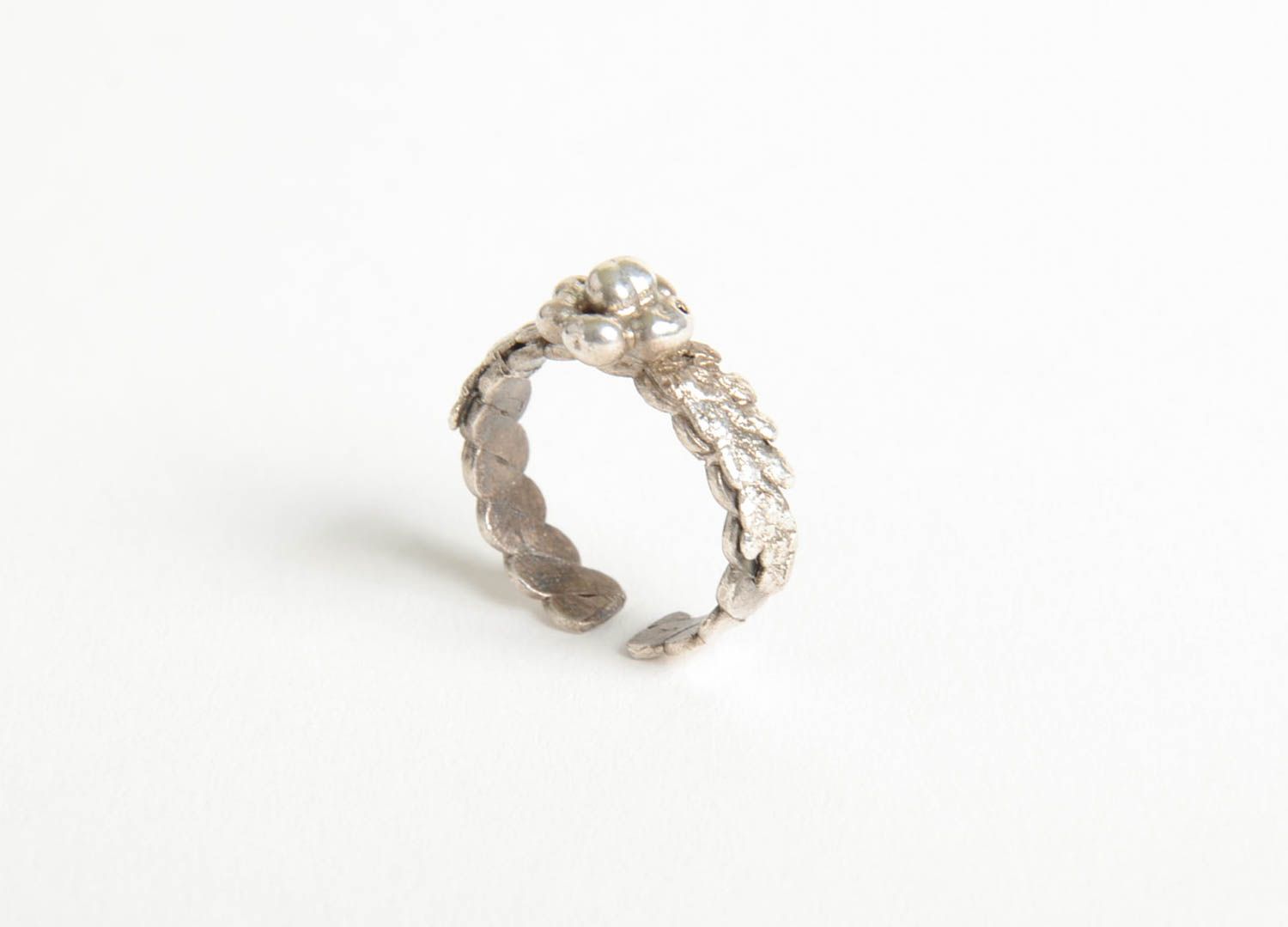 Ring am Finger handgeschaffen Damenring Silber originell Damen Modeschmuck foto 3