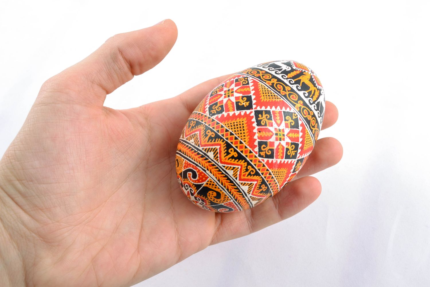 Пасхальное яйцо ручной работы с росписью большое фото 2