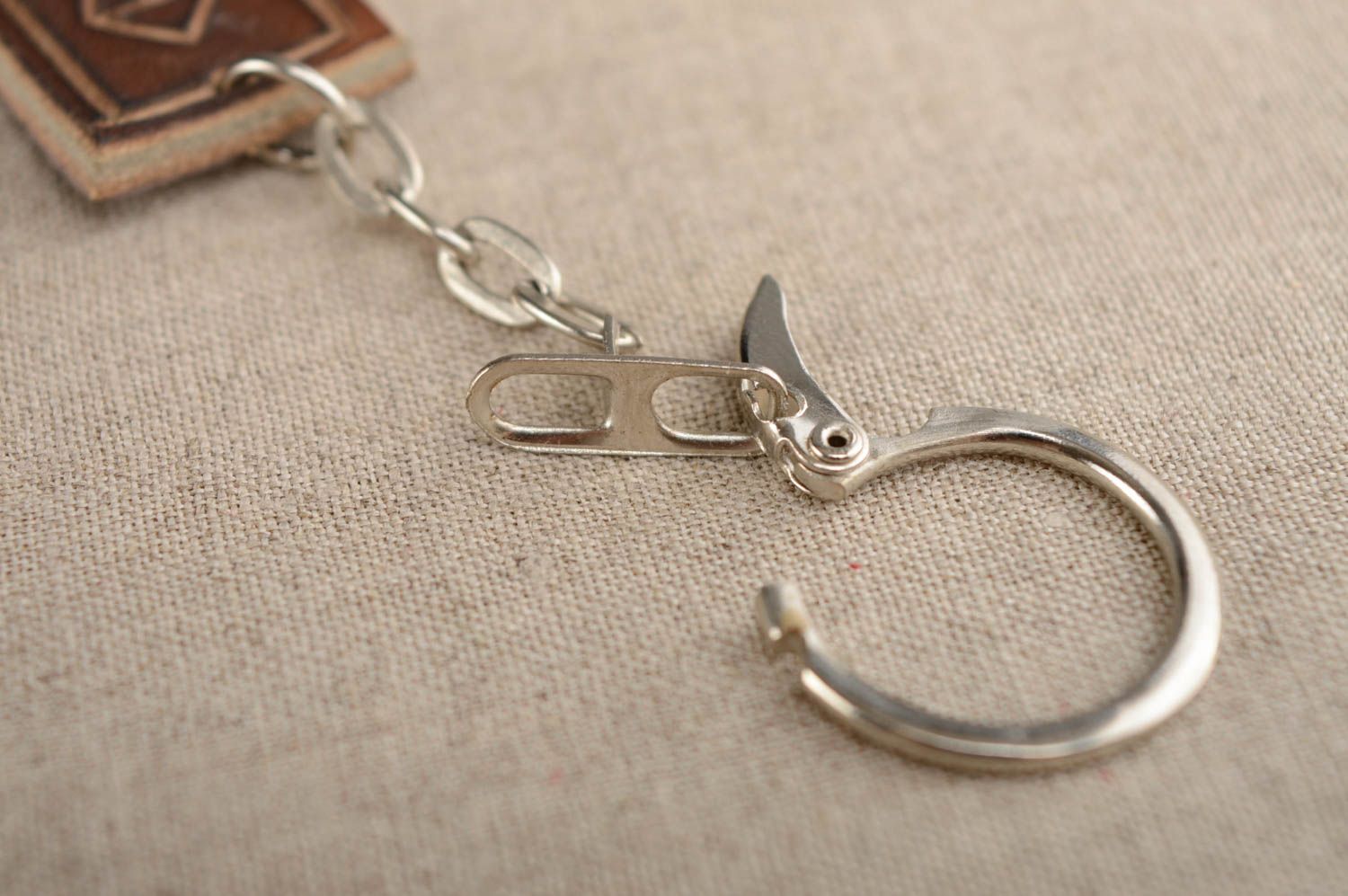 Genuine leather keychain with runes to pass exams successfully  photo 5