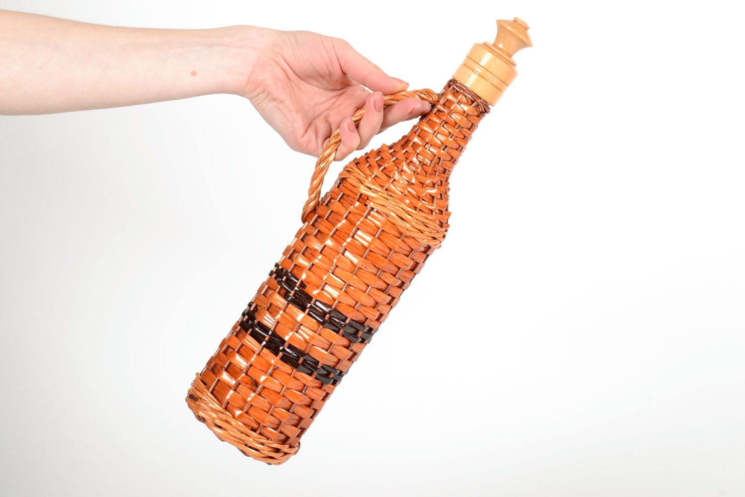 Unusual woven bottle  photo 5