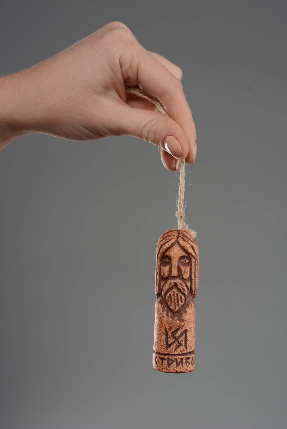 Clay home amulet Stribog photo 3