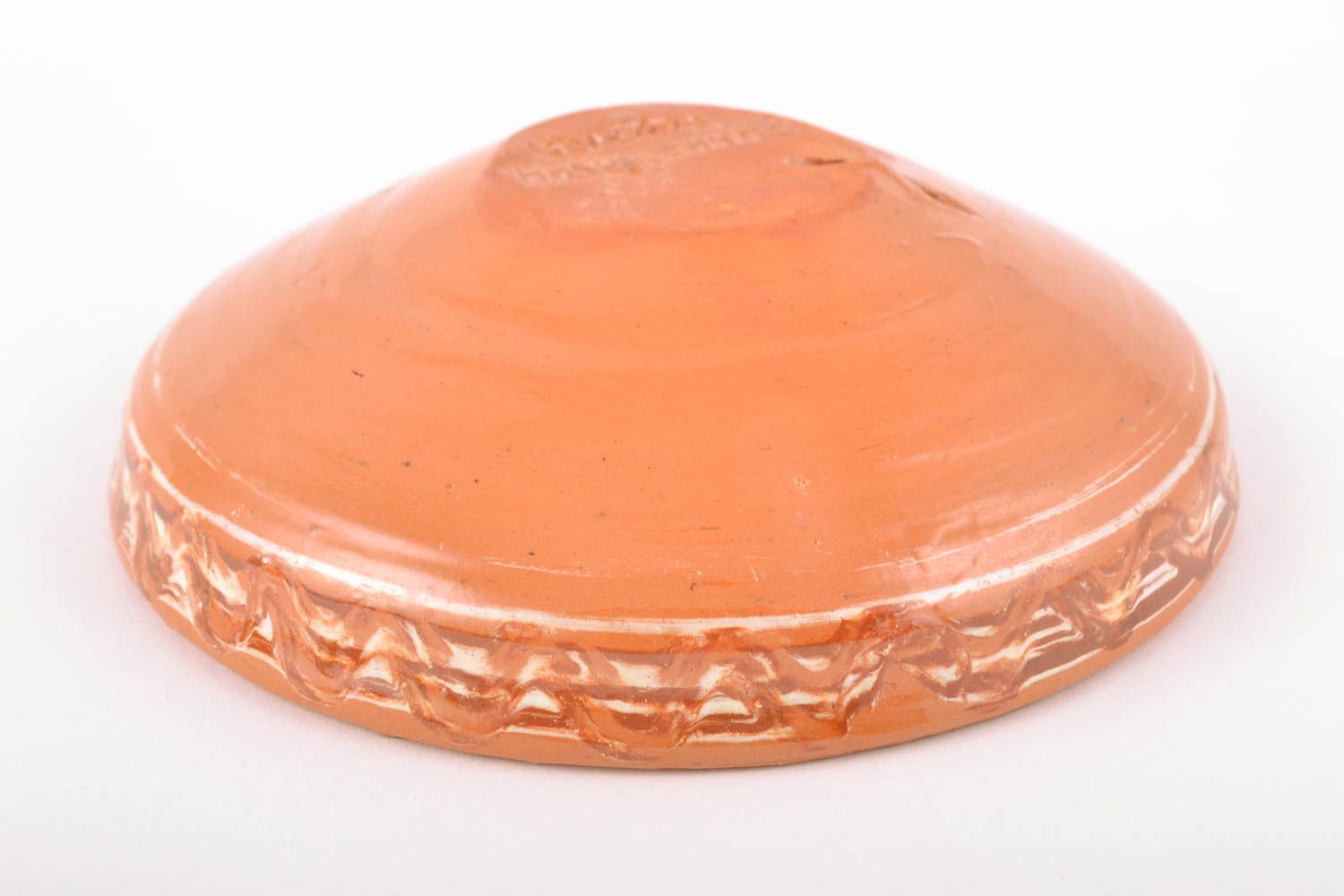 Ceramic bowl painted with glaze photo 5