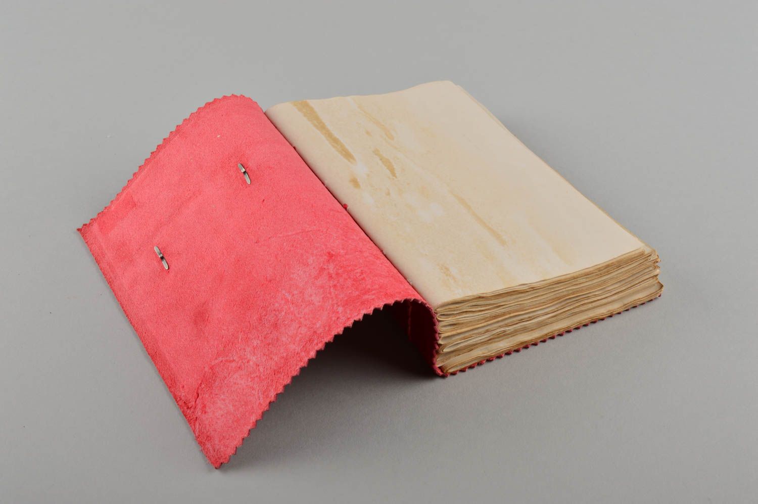 Notizbuch Leder handgefertigt Designer Notizbuch Geschenk für Frauen in Rot foto 2