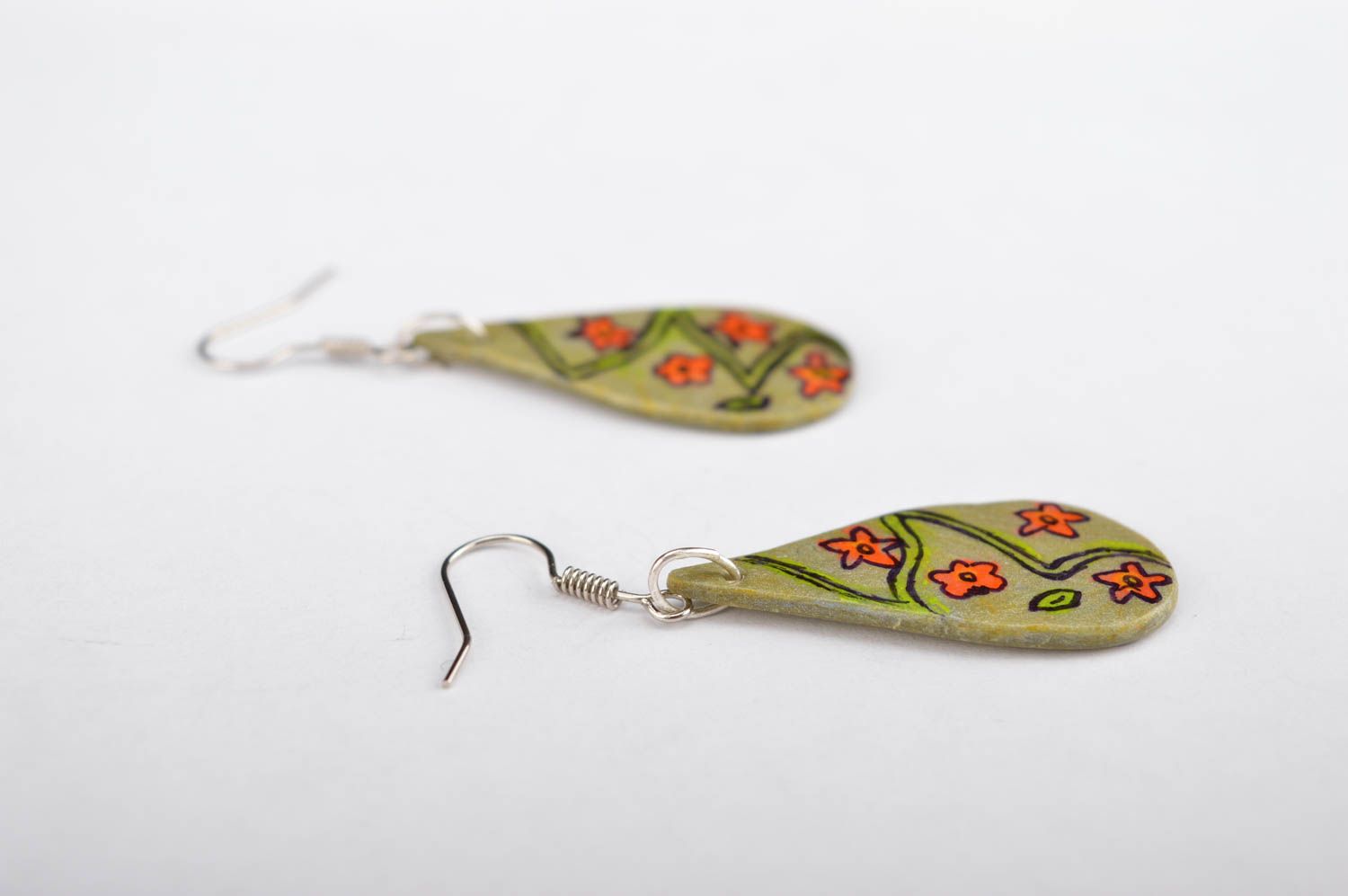 Ausgefallener Ohrschmuck handmade Damen Ohrringe Accessoires für Frauen schön  foto 2