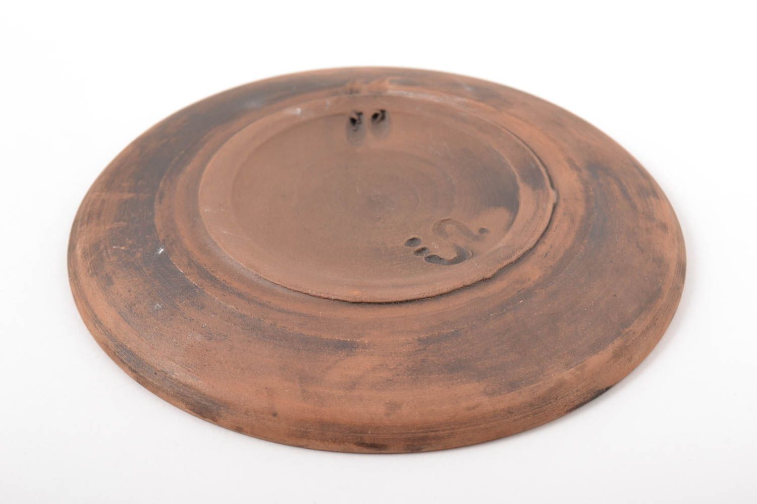 Керамическая тарелка посуда ручной работы экологическая глиняная посуда мороз фото 3