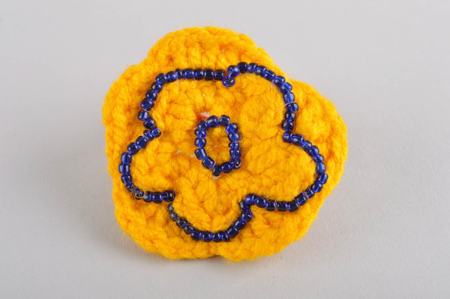 Handmade crochet hair scrunchy hair accessories flower barrette present for girl photo 3