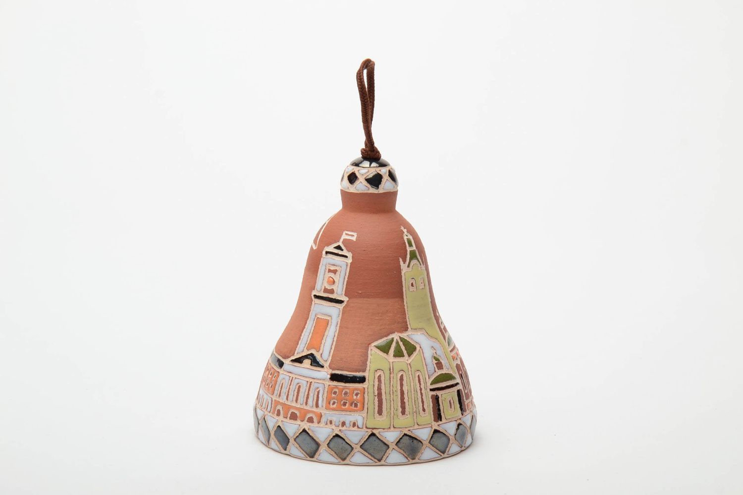 Campanello originale fatto a mano campanella in ceramica elemento decorativo foto 2