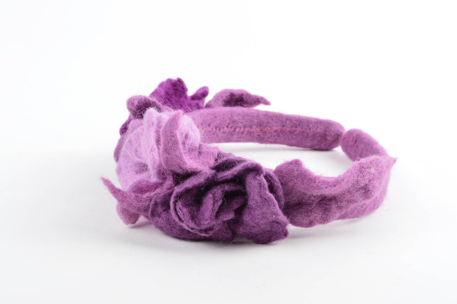 Corona para el pelo violeta accesorio para el cabello artesanal regalo original foto 1