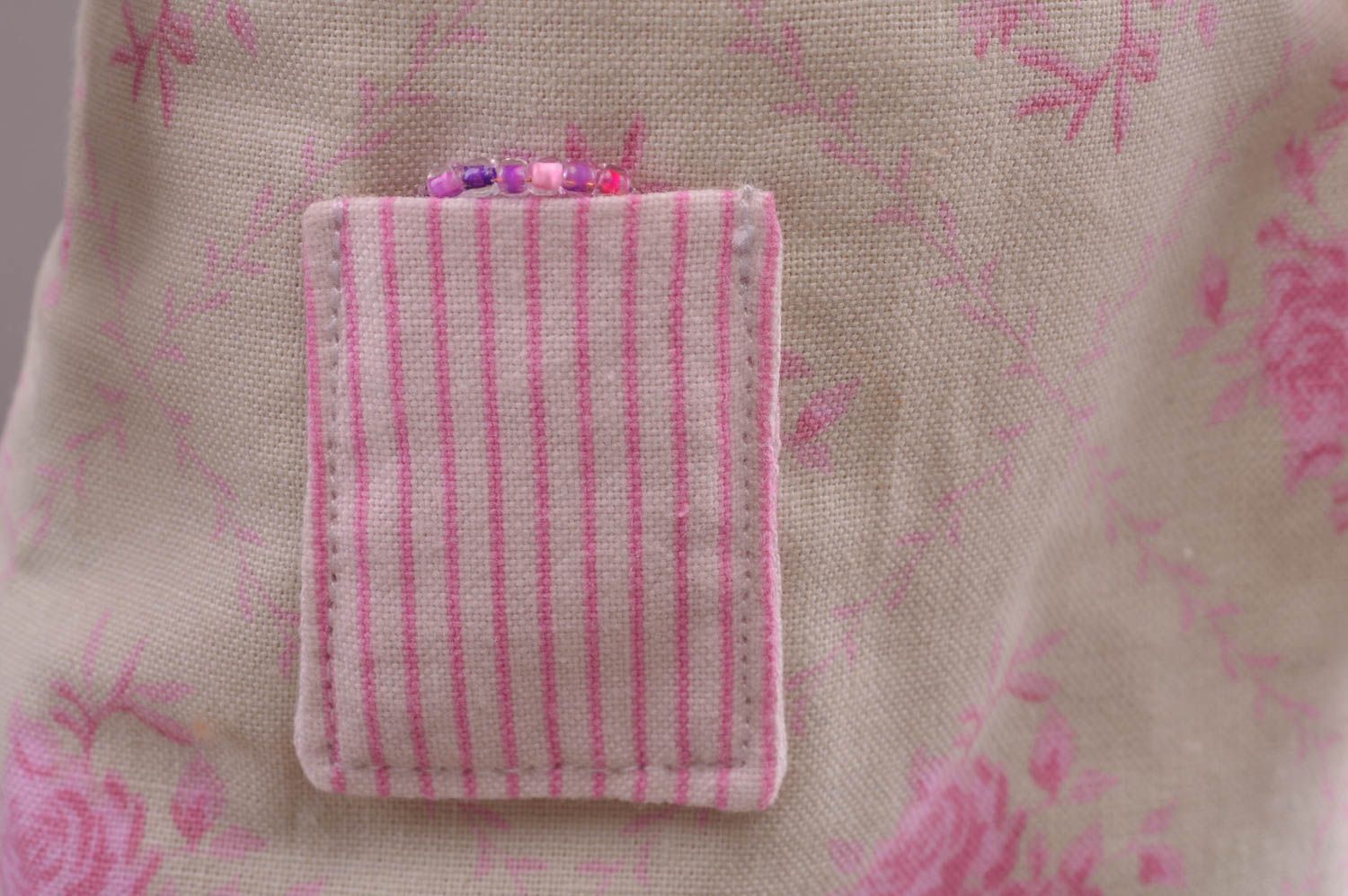 Beautiful handmade collectible fabric soft toy Sleeping Angel photo 2