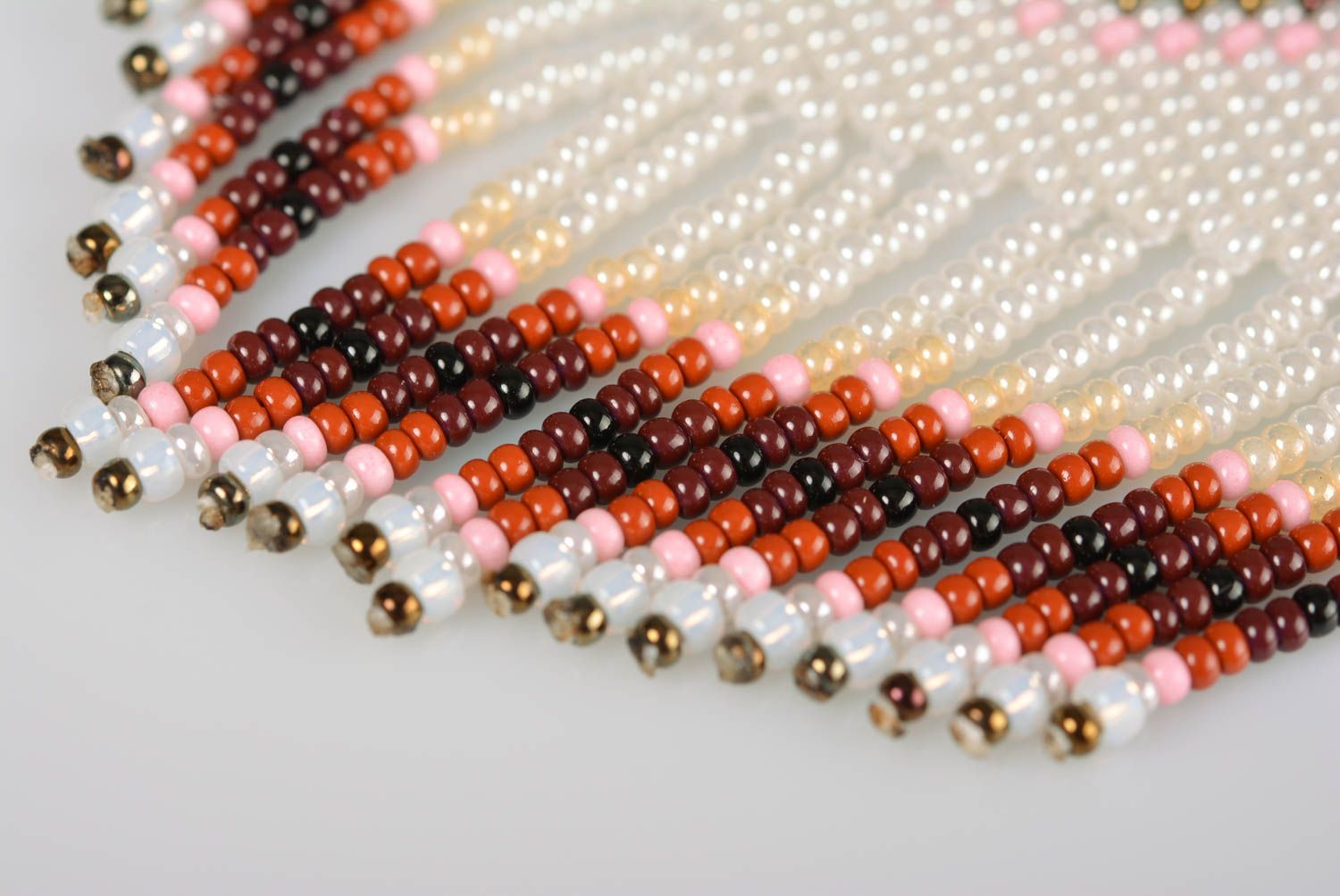 Accessoire massif collier en perles de rocaille fait main ethnique Hibou photo 5