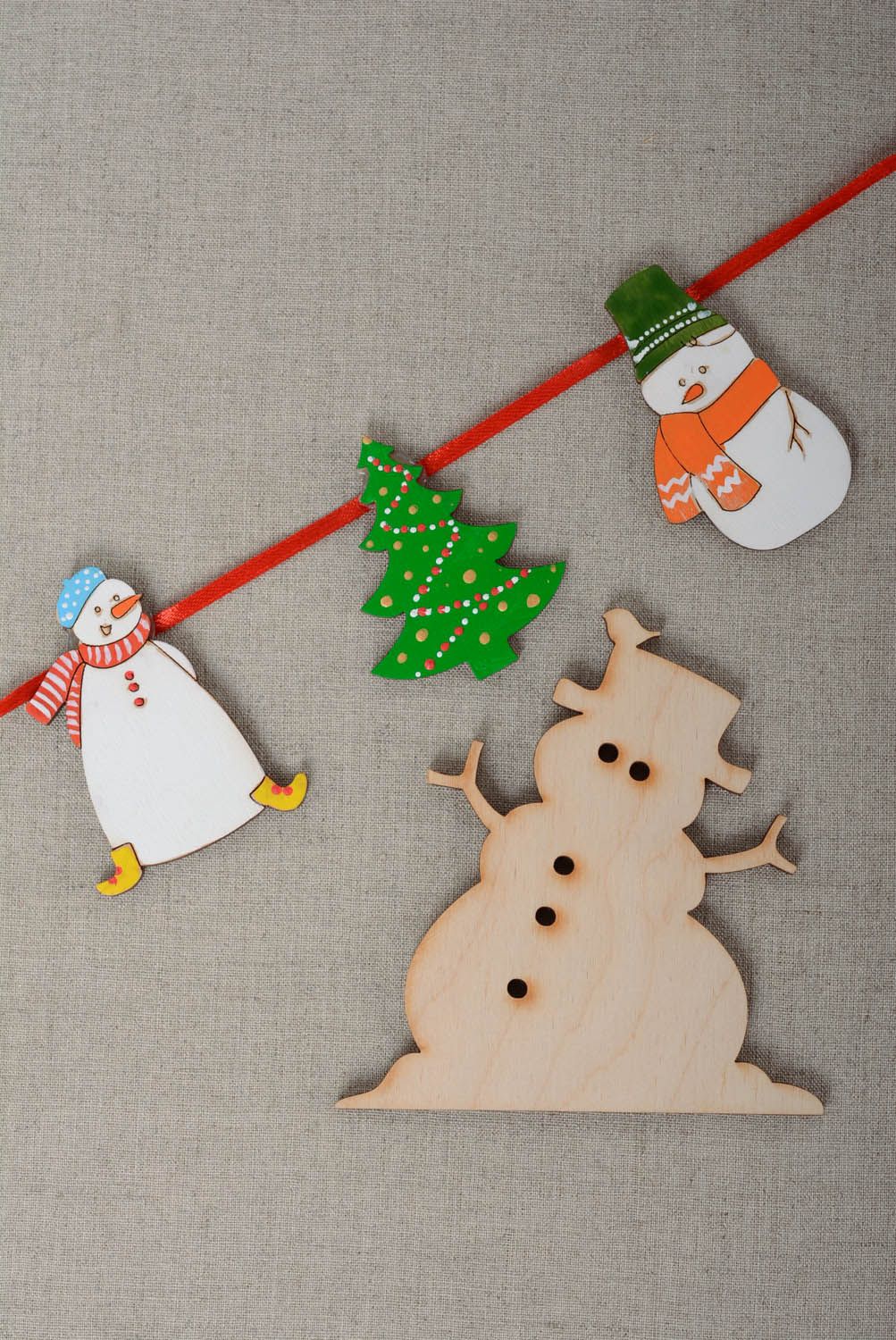 Craft blank for painting Snowman photo 3