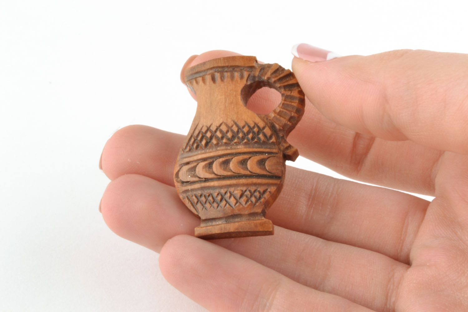 Wooden pendant in the shape of jug photo 5