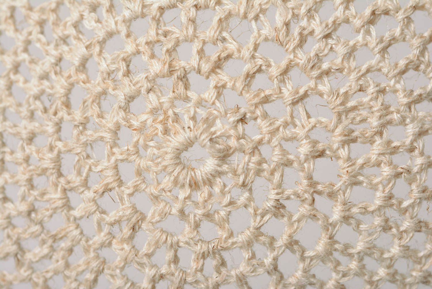 Designer openwork knitted hat made of linen handmade summer light accessory photo 3