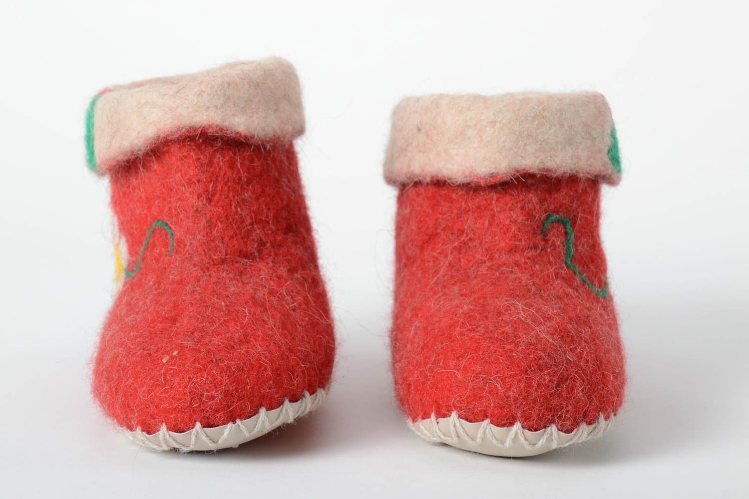 Pantuflas de fieltro hechos a mano calzado de casa regalo original para niño foto 2