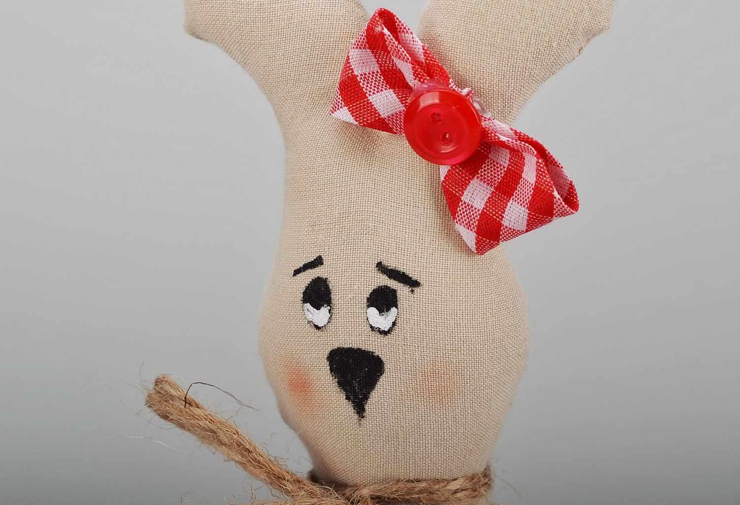 Soft toy Hare in shorts photo 3