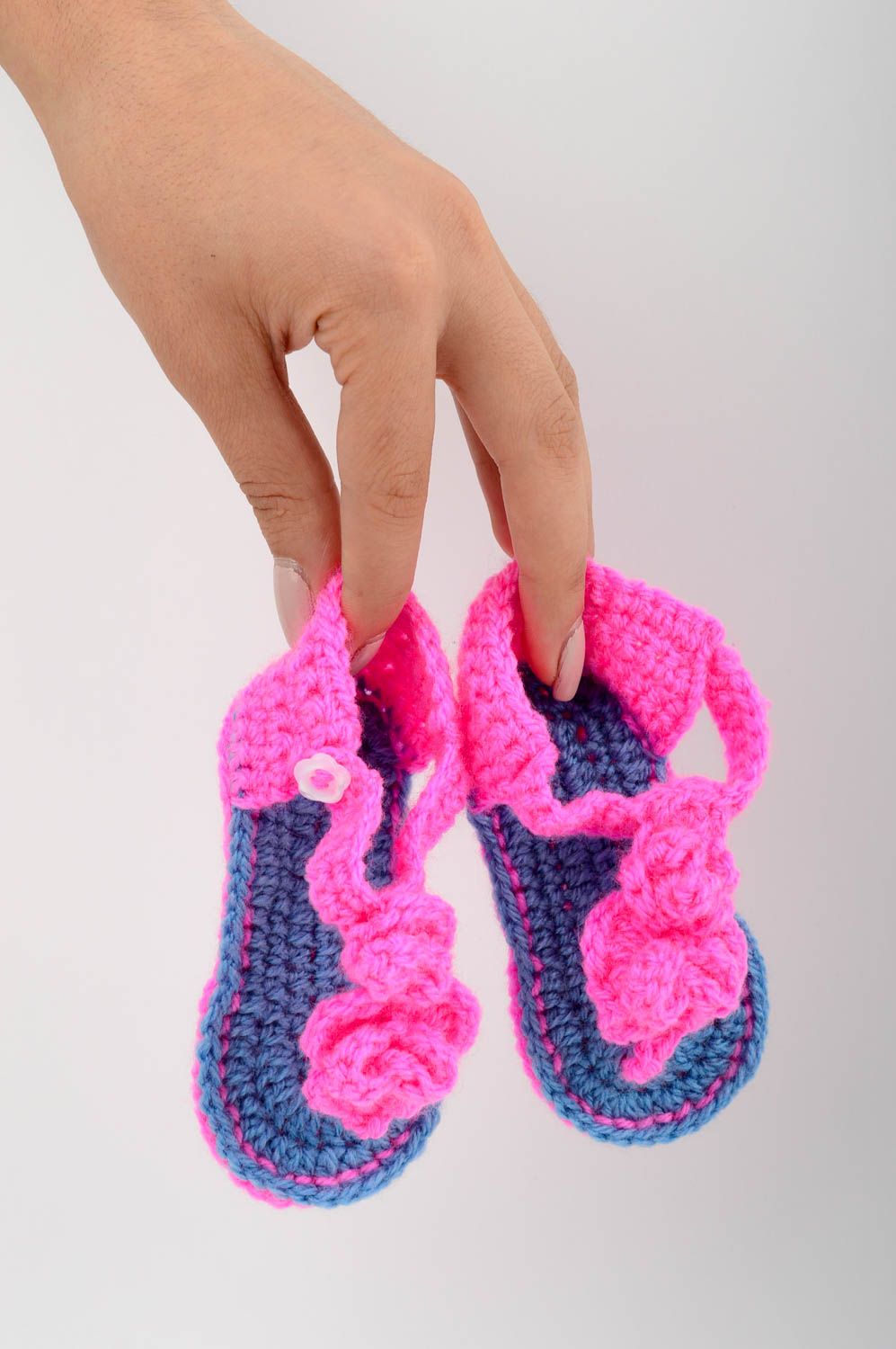 Handmade baby shoes baby socks crochet baby booties goods for children photo 2