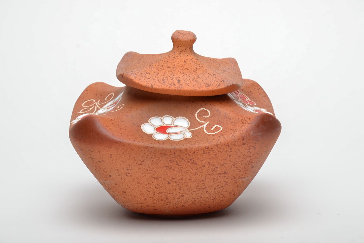 Ceramic painted sugar bowl photo 2