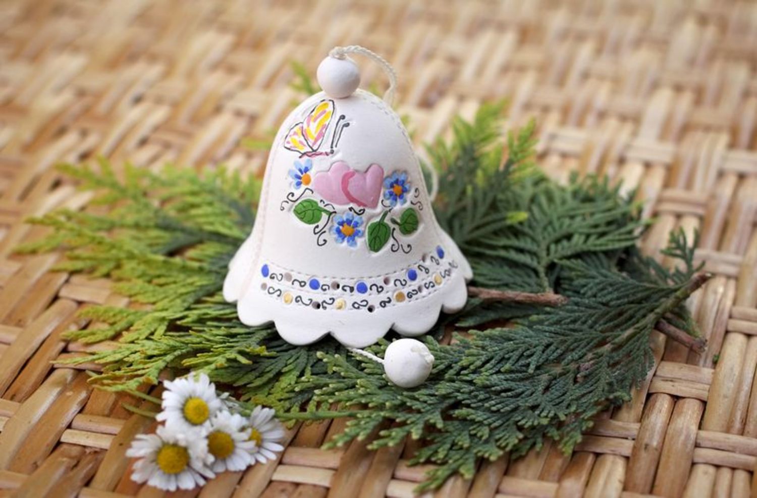 Ceramic bell interior pendant Butterfly photo 1