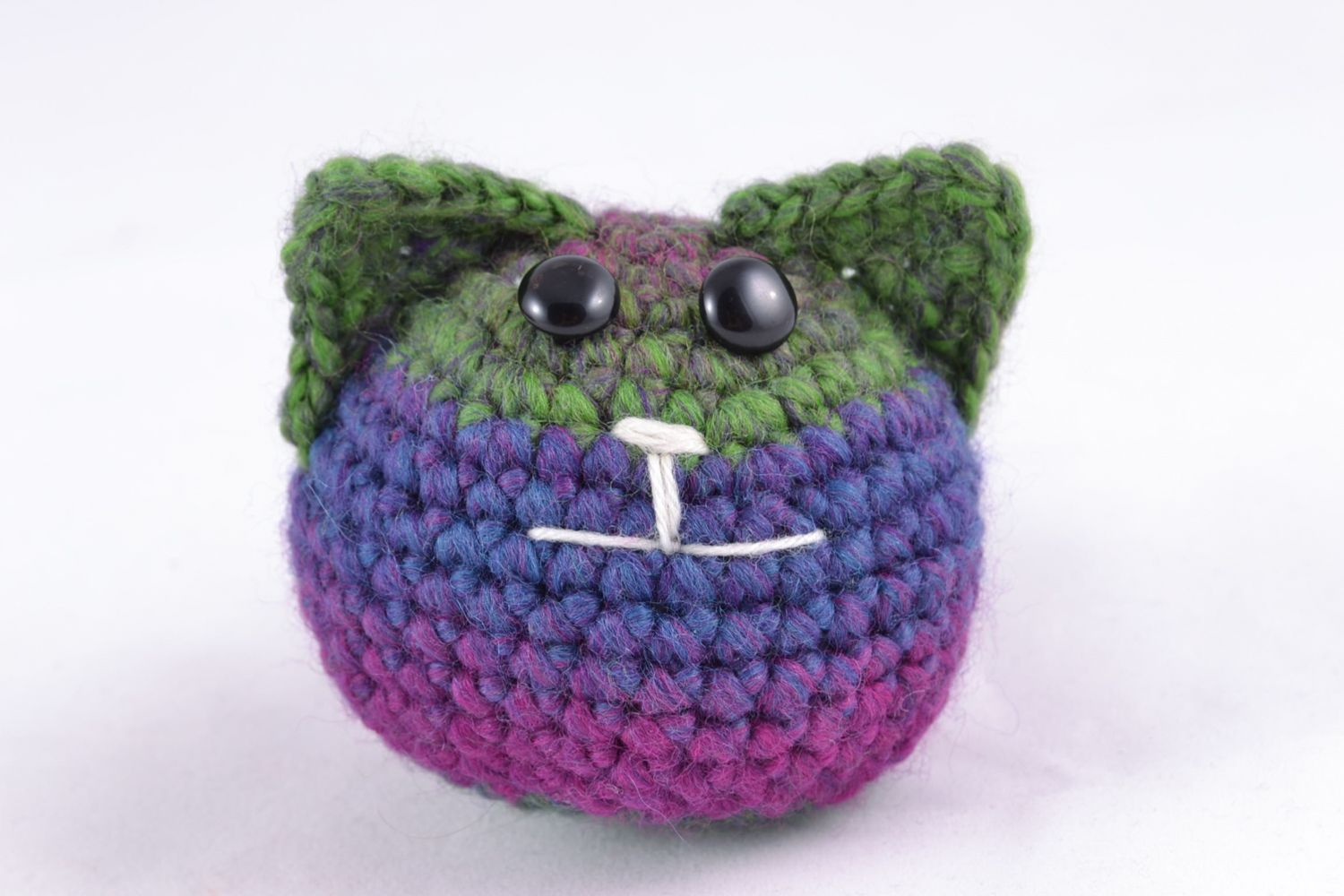 Soft crochet toy cat ball photo 4