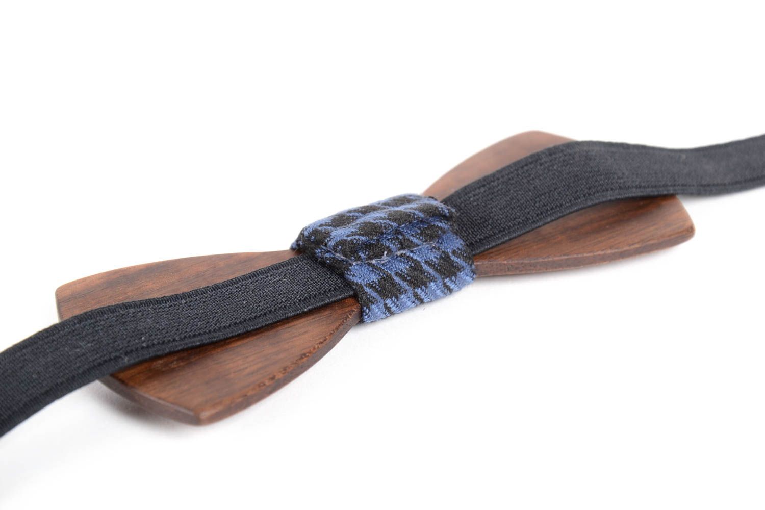 Holz Accessoire handmade Fliege Krawatte Herren Fliege Geschenk für Mann blau foto 5