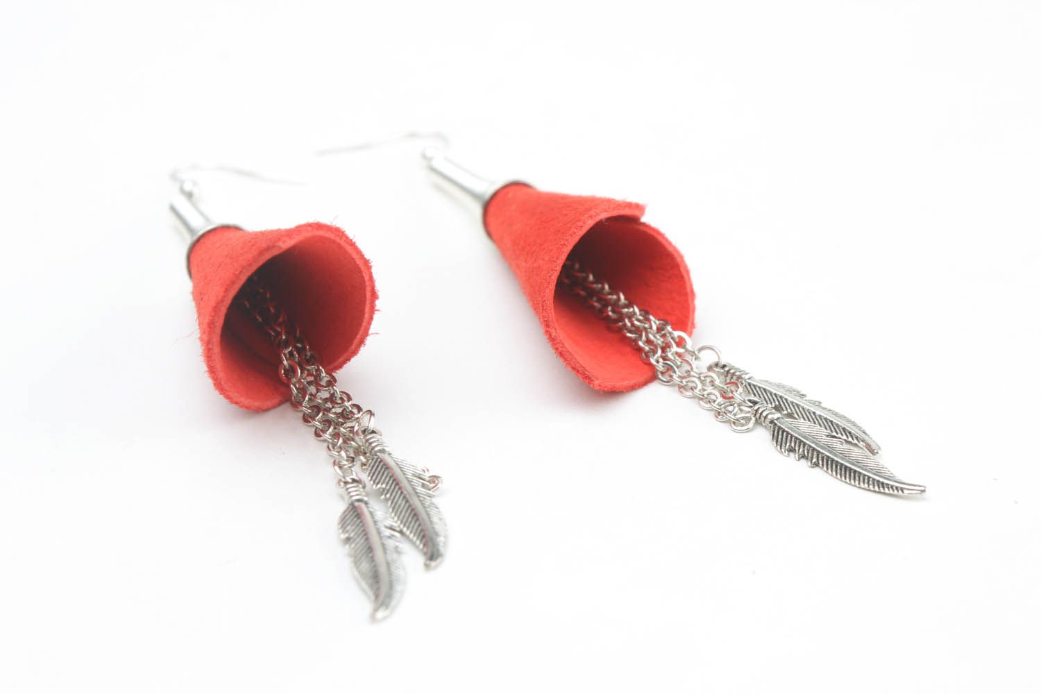 Natural leather earrings  photo 4