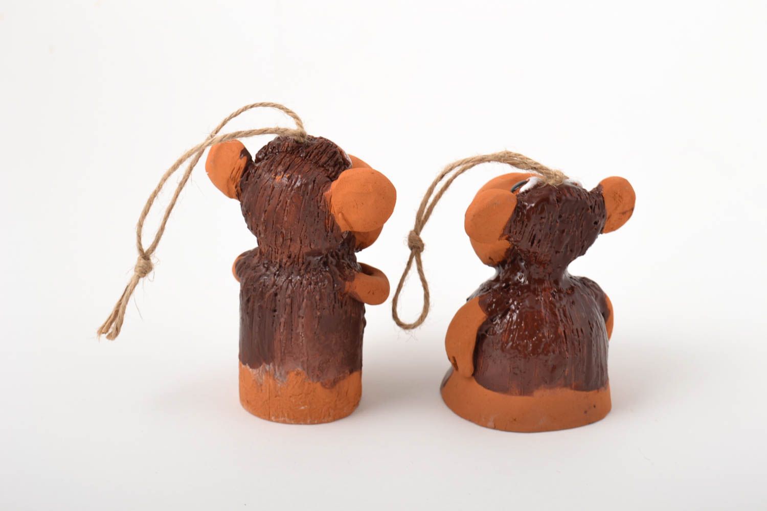 Campanelli d'autore in ceramica fatti a mano a forma di scimmie divertenti
 foto 5