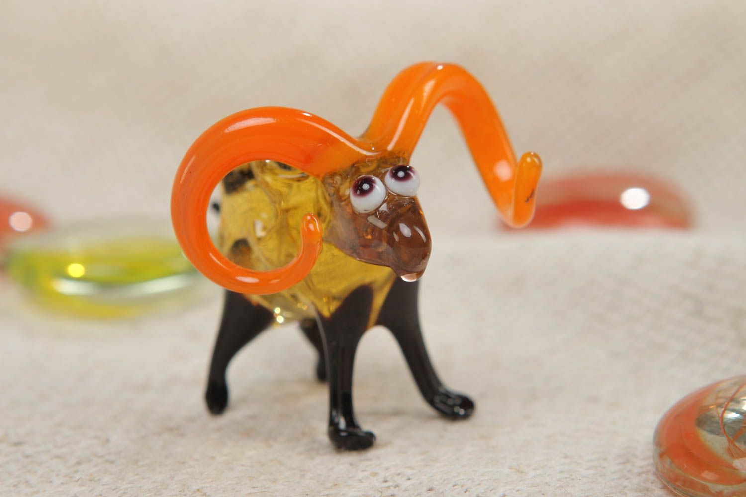 Petite figurine en verre au chalumeau décorative animal cadeau faite main photo 5