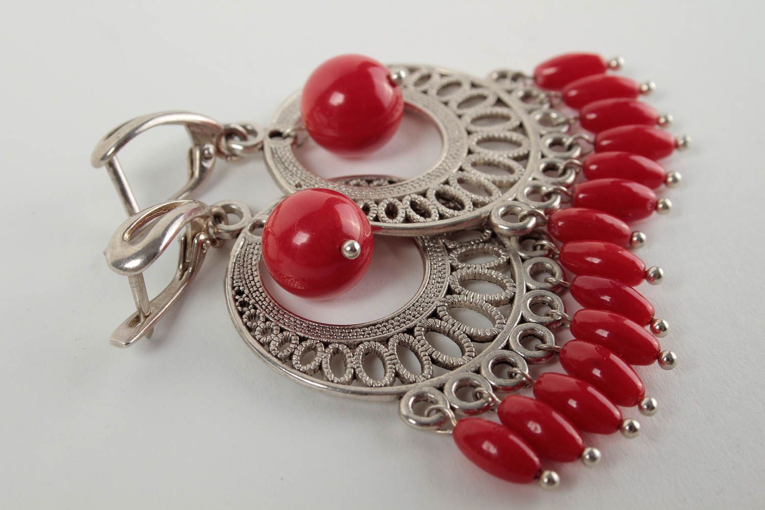 Handmade designer earrings beautiful elegant jewelry dangling earrings photo 4