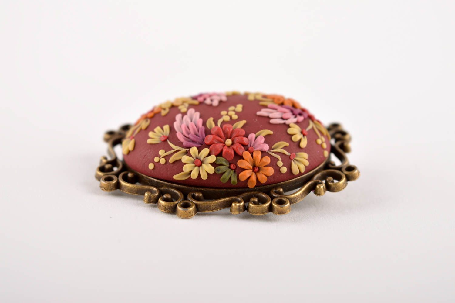 Brosche für Schal handmade Scmuck Blumen Brosche ausgefallener Schmuck für Damen foto 3